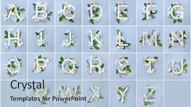  Presentation with purple floral cold - Slide deck enhanced with floral decoration on color background background and a light blue colored foreground