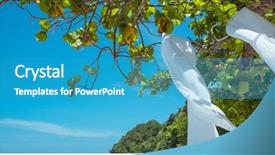  Presentation with watercolor summer floral - PPT theme having gradiant color - floral design element on summer background and a teal colored foreground