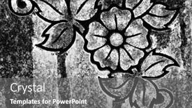  Presentation with designs - PPT theme with floral-designs-of-flowers-carved background and a gray colored foreground