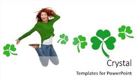  Presentation with white green - Colorful slides enhanced with floral frame - motion happiness st patricks day backdrop and a white colored foreground