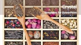  Presentation with tea types - Audience pleasing theme consisting of different tea types green black backdrop and a tawny brown colored foreground