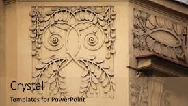  Presentation with czech republic - Colorful PPT layouts enhanced with decoration on the art nouveau backdrop and a coral colored foreground