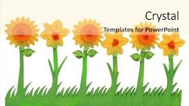  Presentation with floral - Cool new theme with floral picket fence section isolated with clipping path backdrop and a blonde colored foreground
