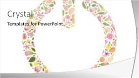  Presentation with floral - Presentation design with floral-power-symbol-made background and a white colored foreground