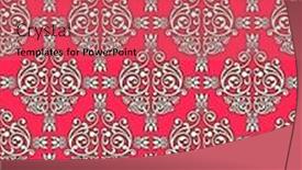  Presentation with floral - PPT theme with floral seamless wallpaper background background and a coral colored foreground