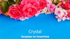  Presentation with mother floral - Theme enhanced with floral-summer-background-frame background and a light gray colored foreground