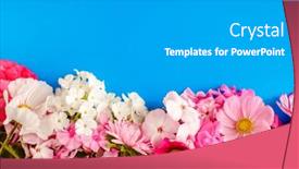  Presentation with mother floral - Amazing PPT layouts having floral-summer-background-frame backdrop and a light gray colored foreground