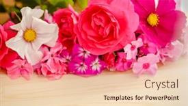  Presentation with mother floral - Colorful PPT theme enhanced with floral-summer-background-frame backdrop and a lemonade colored foreground