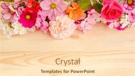  Presentation with mother floral - Amazing PPT theme having floral-summer-background-frame backdrop and a lemonade colored foreground