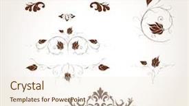  Presentation with vintage floral - Cool new slides with wooden box filled with gold christmas decorations backdrop and a tawny brown colored foreground