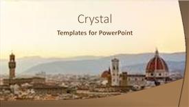  Presentation with cityscape - Presentation theme with florence-cityscape-and-skyline-panorama background and a cream colored foreground