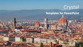  Presentation with italy - Theme with florence-italy-historic-city-skyline background and a teal colored foreground