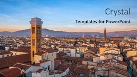  Presentation with italy - Theme enhanced with florence-italy-historic-cityscape background and a  colored foreground