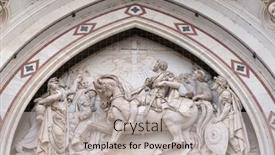  Presentation with constantine - Beautiful presentation theme featuring florence-italy-january-09-2019 backdrop and a light gray colored foreground