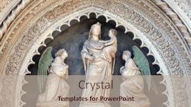  Presentation with angels - PPT theme with florence-italy-june-05-virgin background and a mint green colored foreground