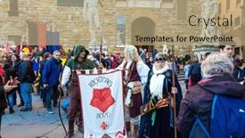  Presentation with michelangelo - PPT layouts with florence-italy-november-30-2019 background and a coral colored foreground