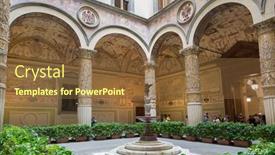 Presentation with cities - Slides consisting of florence-italy-september-2016-interior background and a tawny brown colored foreground