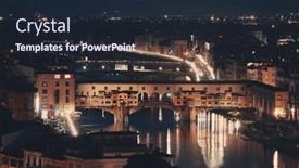  Presentation with michelangelo - PPT theme having florence-skyline-viewed-from-piazzale background and a wine colored foreground