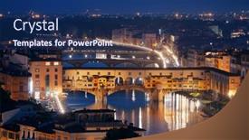  Presentation with michelangelo - Amazing slide deck having florence-skyline-viewed-from-piazzale backdrop and a navy blue colored foreground