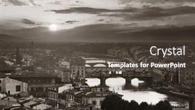  Presentation with michelangelo - Audience pleasing PPT theme consisting of florence-skyline-viewed-from-piazzale backdrop and a dark gray colored foreground