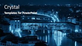  Presentation with michelangelo - Colorful presentation theme enhanced with florence-skyline-viewed-from-piazzale backdrop and a navy blue colored foreground