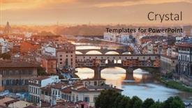  Presentation with michelangelo - Presentation enhanced with florence-skyline-viewed-from-piazzale background and a coral colored foreground