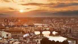  Presentation with michelangelo - Cool new slide set with florence-skyline-viewed-from-piazzale backdrop and a red colored foreground