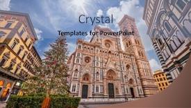  Presentation with tuscany - PPT theme having florence-tuscany-italy-during-christmas background and a light blue colored foreground