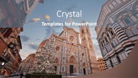  Presentation with tuscany - Presentation theme with florence-tuscany-italy-during-christmas background and a seafoam green colored foreground