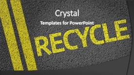  Presentation with recycle - Colorful presentation design enhanced with florest - recycle written on the road backdrop and a dark gray colored foreground