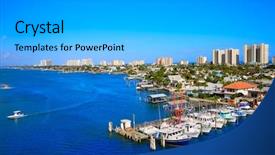  Presentation with florida beach - Theme having florida aerial at port orange background and a light gray colored foreground