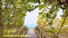  Presentation with florida beach - Slide deck enhanced with florida bonita bay barefoot beach background and a  colored foreground