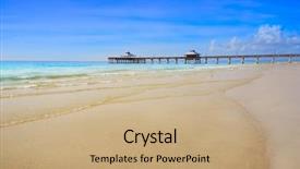 Presentation with florida beach - Cool new theme with florida fort myers pier beach backdrop and a coral colored foreground