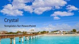 Cool new PPT layouts with Florida fort myers pier beach in usa 