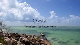  Presentation with florida beach - Presentation theme having florida keys landscape view background and a light blue colored foreground
