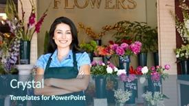  Presentation with bakery - Cool new theme with florist - man standing outside bakery cafe backdrop and a ocean colored foreground