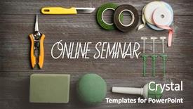  Presentation with equipment - Amazing PPT layouts having florist and floral design tutorial backdrop and a  colored foreground