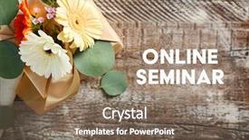  Presentation with text box - Audience pleasing PPT layouts consisting of florist and floral design tutorial backdrop and a  colored foreground