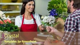  Presentation with payment - Slide set featuring florist-receiving-payment-from-customer background and a  colored foreground