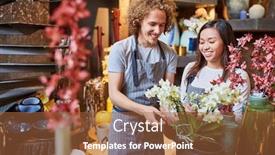  Presentation with training - PPT layouts with florists-in-training-work-together background and a red colored foreground