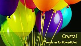  Presentation with black chalkboard vintage blackboard isolated - Colorful presentation theme enhanced with gas helio - colorful balloons isolated on black backdrop and a tawny brown colored foreground