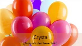  Presentation with balloons - Amazing PPT theme having donkeys as transportation backdrop and a gray colored foreground.