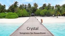  Presentation with sea - Beautiful slides featuring powtoon - view of wooden pontoon backdrop and a light gray colored foreground