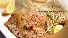  Presentation with lemons - PPT layouts featuring flounder-with-lemons-and-rosemary background and a lemonade colored foreground