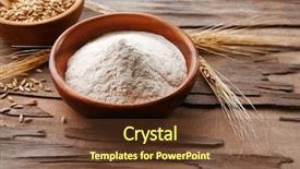  Presentation with grains - Presentation theme consisting of flour and grains in bowls background and a tawny brown colored foreground