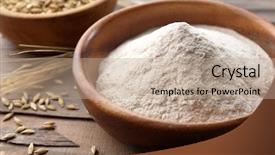  Presentation with grains - Amazing PPT layouts having flour and grains in bowls backdrop and a  colored foreground