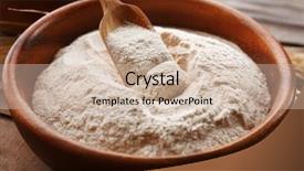  Presentation with grains - PPT theme featuring flour and grains in bowls background and a soft green colored foreground