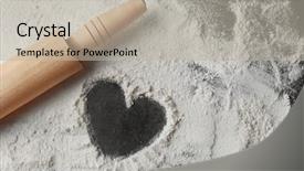 Presentation with from the heart - PPT theme enhanced with heart of flour and rolling background and a light gray colored foreground