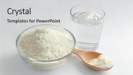  Presentation with flour - Slide deck consisting of flour and water on white background and a  colored foreground