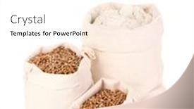  Presentation with flour - Slides consisting of flour-and-wheat-grain-isolated background and a  colored foreground